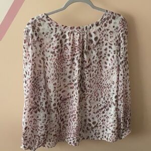 Talbots  Ruffled Long Sleeve Blouse